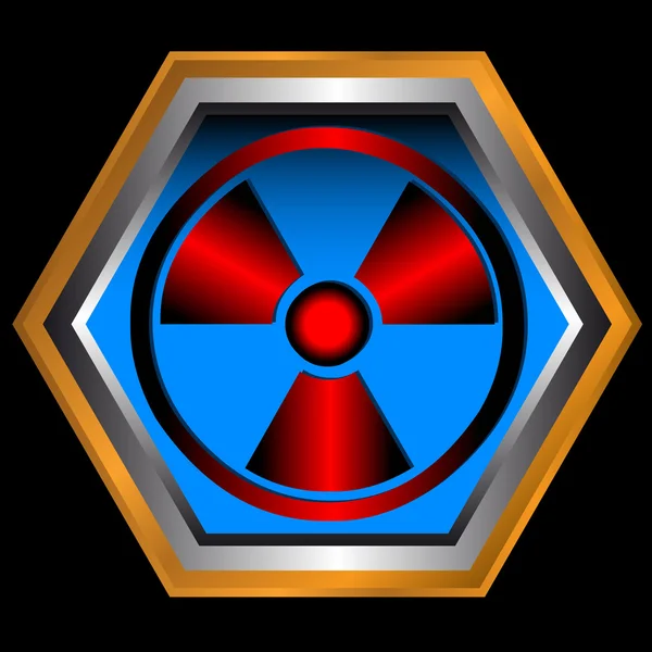Símbolo radioactivo — Vetor de Stock