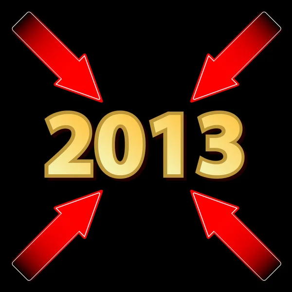 Abstraktní nový rok ikona — Stockový vektor