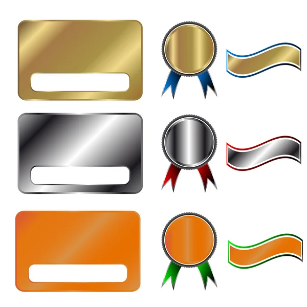 Conjunto de medallas — Vector de stock