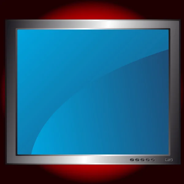 Monitor azul — Vector de stock