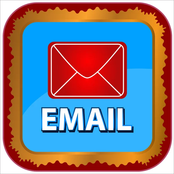 Bouton bleu email — Image vectorielle