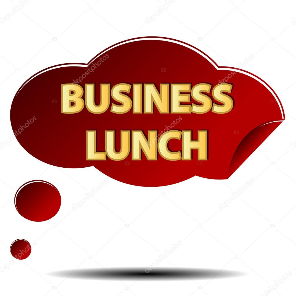 Business lunch logo on a white background