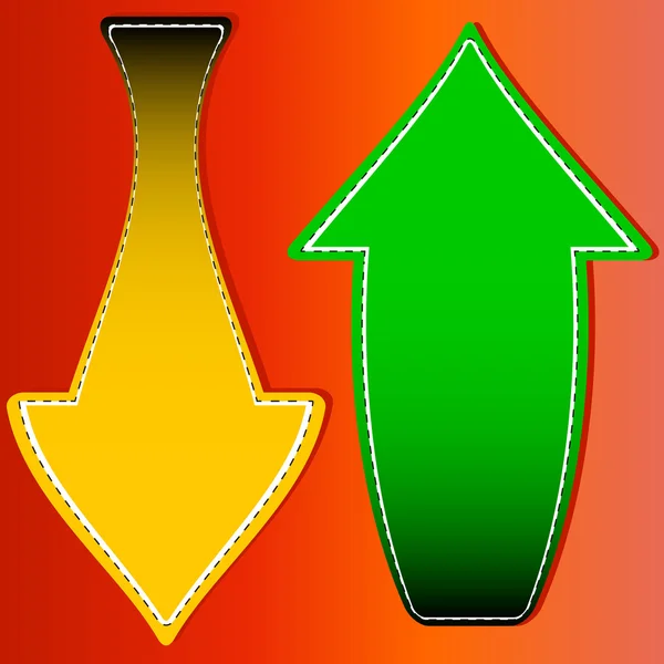 Due frecce — Vettoriale Stock