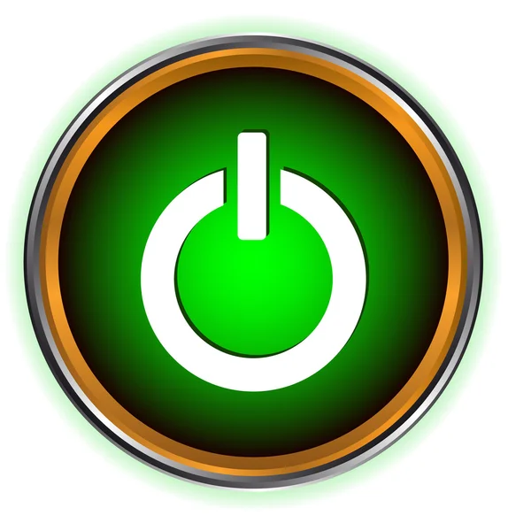 Güç yeşil çember logosu — Stok Vektör