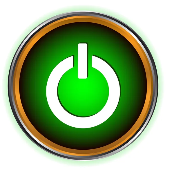 Logo Power cercle vert — Image vectorielle