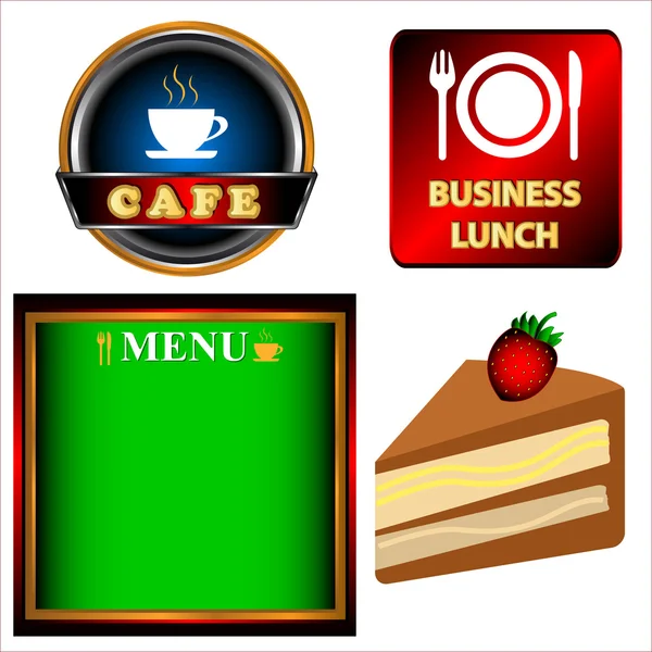 Set logo Cafe — Vettoriale Stock