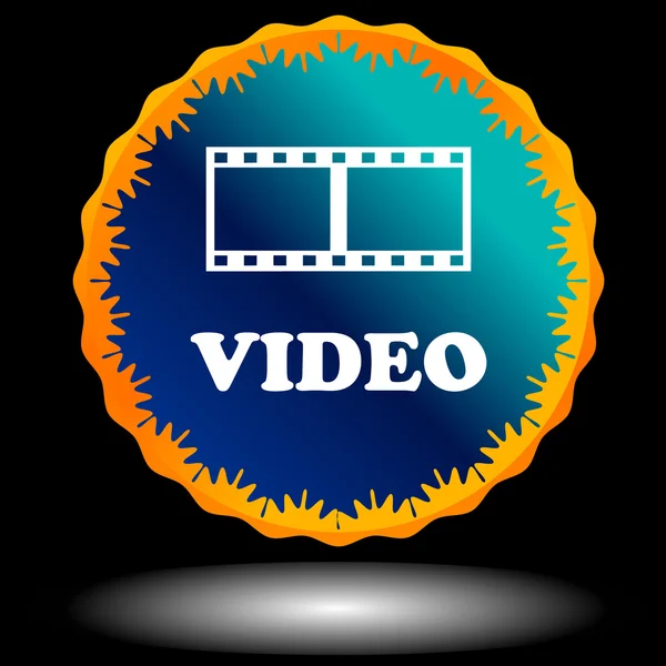 Видео логотип — стоковый вектор