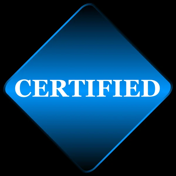 Certifierad logotyp — Stock vektor