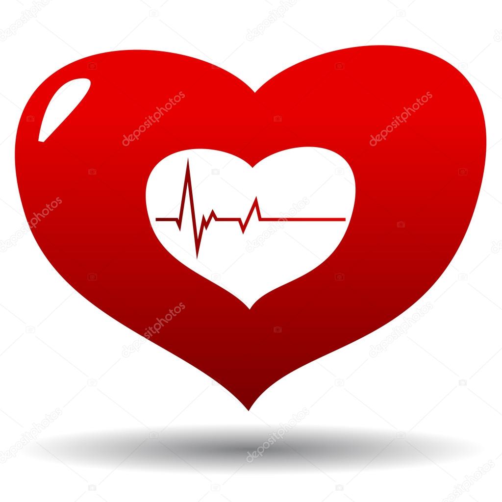 New heart beat logo in unique style