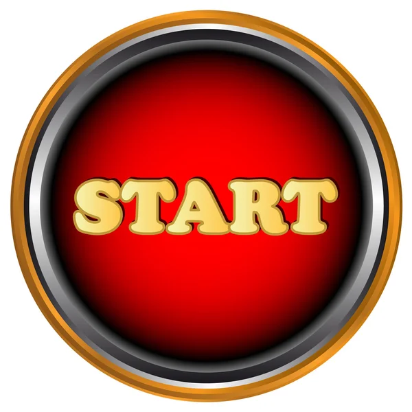 Start, knop — Stockvector