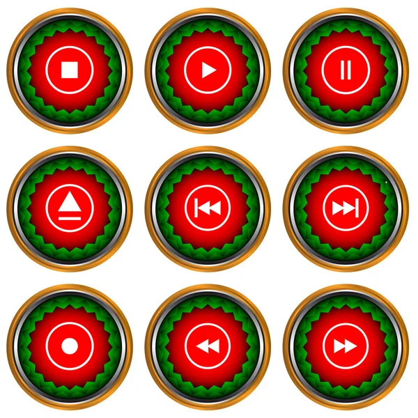 Player icons set — Stock Vector