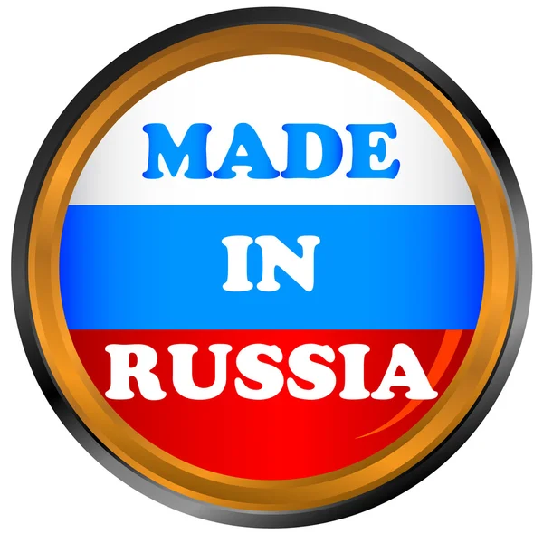 Feito no ícone da Rússia — Vetor de Stock