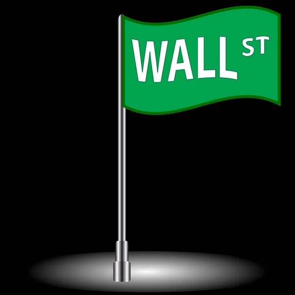 Vlag van Wall street — Stockvector