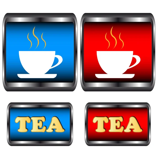 Conjunto de iconos de té — Vector de stock