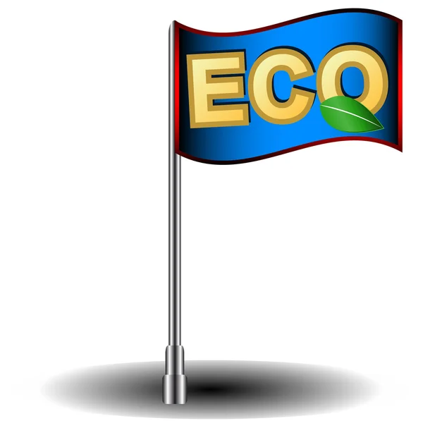 Eco flagga — Stock vektor