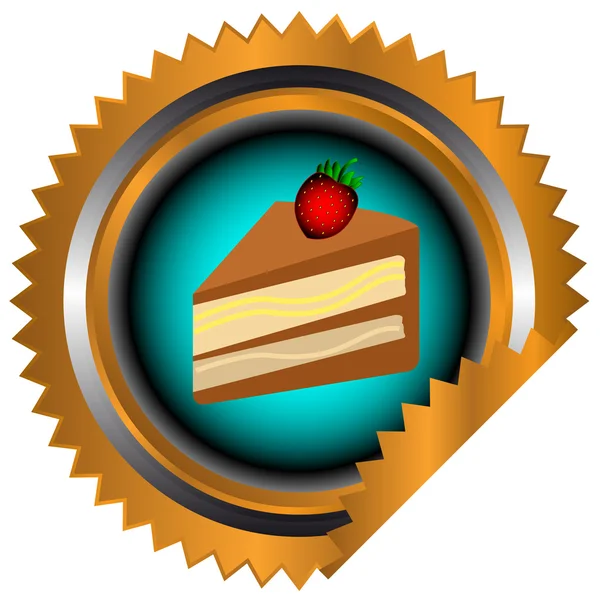 Pictogram van chocolade taart — Stockvector