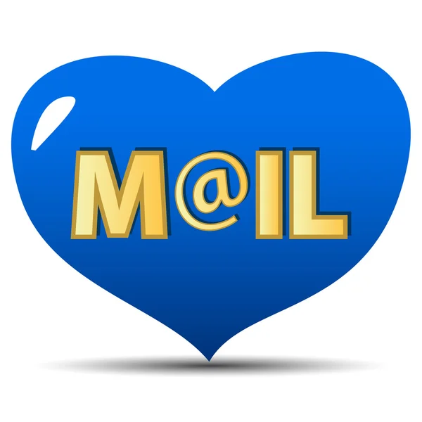 Icono de correo azul — Vector de stock