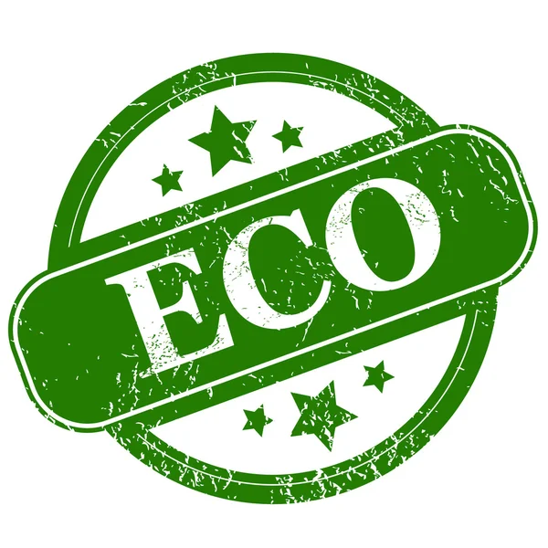 Icône Grunge eco — Image vectorielle