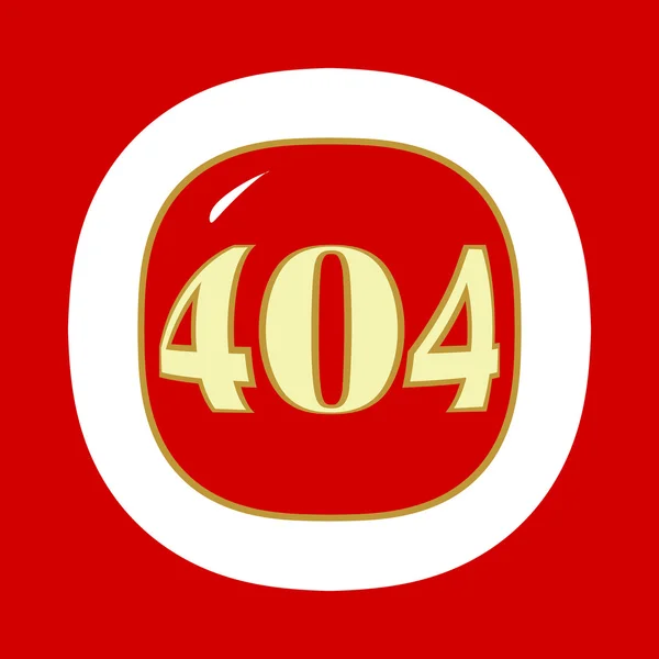 Erro 404 vermelho — Vetor de Stock