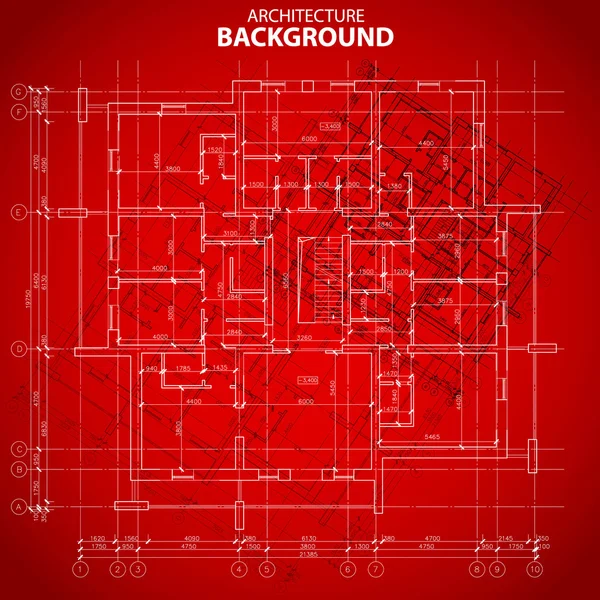 Red architecture background — Stock Vector