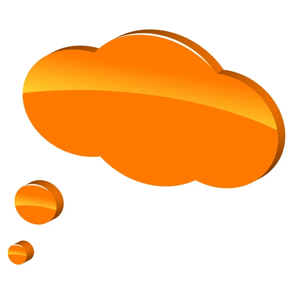 Nuage orange 3d — Image vectorielle