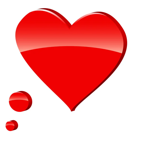 3D символ серця — стоковий вектор