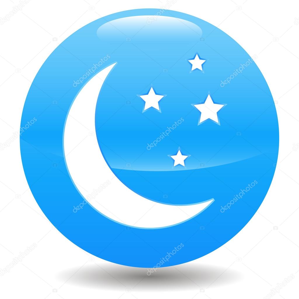 Moon logo in unique style on a white background