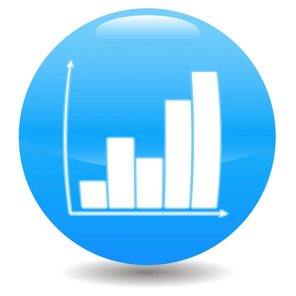 Blaues Diagramm-Symbol — Stockvektor