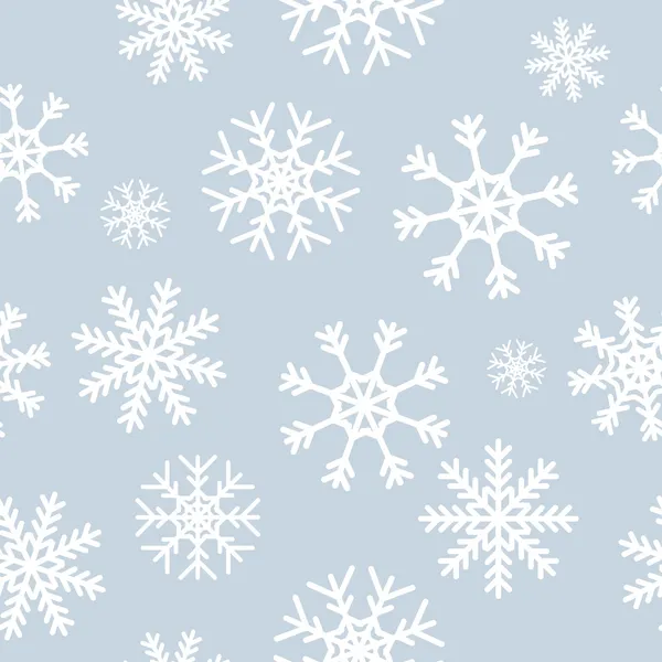 White snowflakes on gray background — Stock Vector