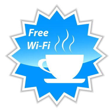 Ücretsiz wi-fi vektör etiketi