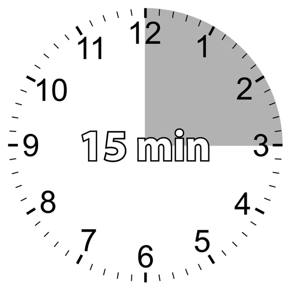 П'ятнадцять хвилин — стоковий вектор