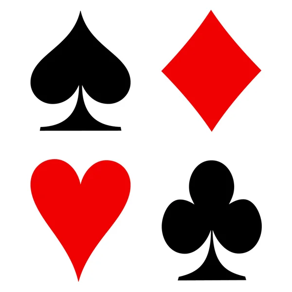 Playing card's signs vector — Stock Vector