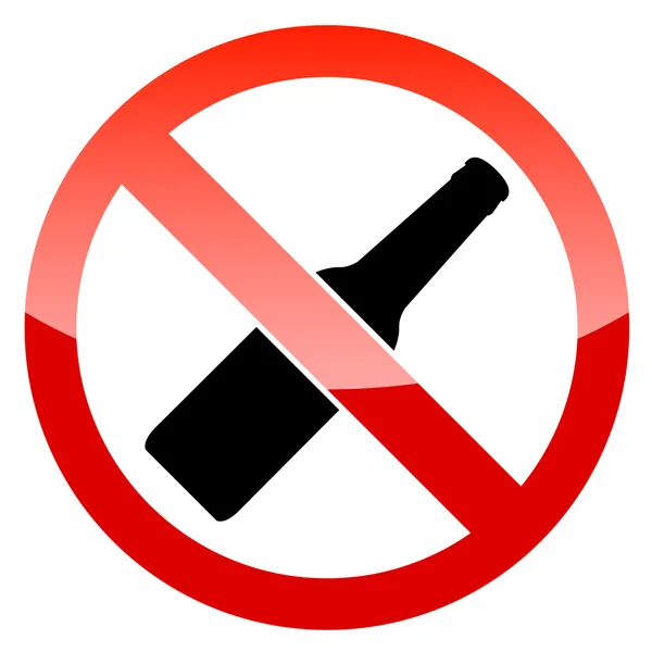 No alcohol vector sign — Stock Vector