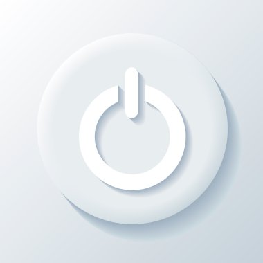 güç 3d kağıt simgesi