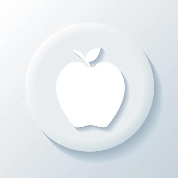 Icono de papel 3D de Apple — Vector de stock