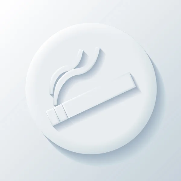 Cigarrillo 3D icono de papel — Vector de stock