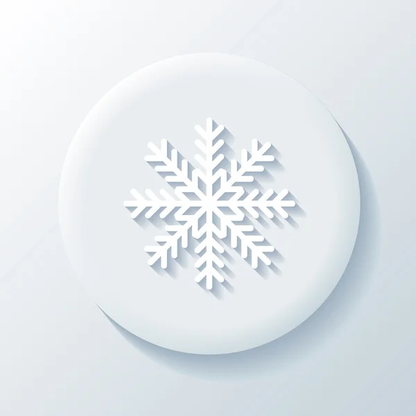 Icona di carta 3D fiocco di neve — Vettoriale Stock