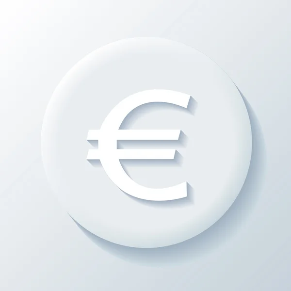 Euro 3D Paper Icon — Stock Vector