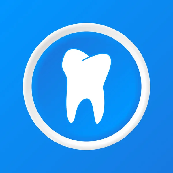 Ząb 3d papieru ikona — Wektor stockowy