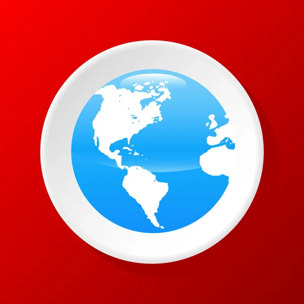 Icône du globe 3d — Image vectorielle