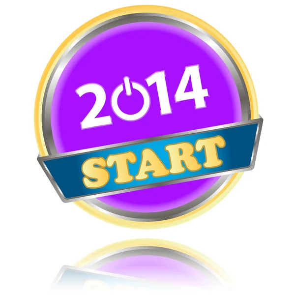 New Year 2014 icon — Stock Vector