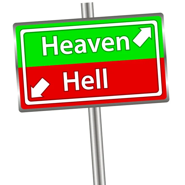 Heaven and Hell sign — Stock Vector
