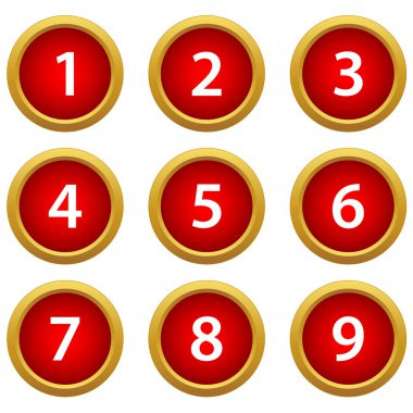 renkli vektör numaraları