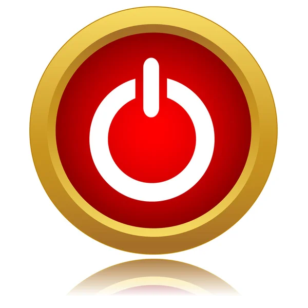 Vörös hatalom ikon — Stock Vector