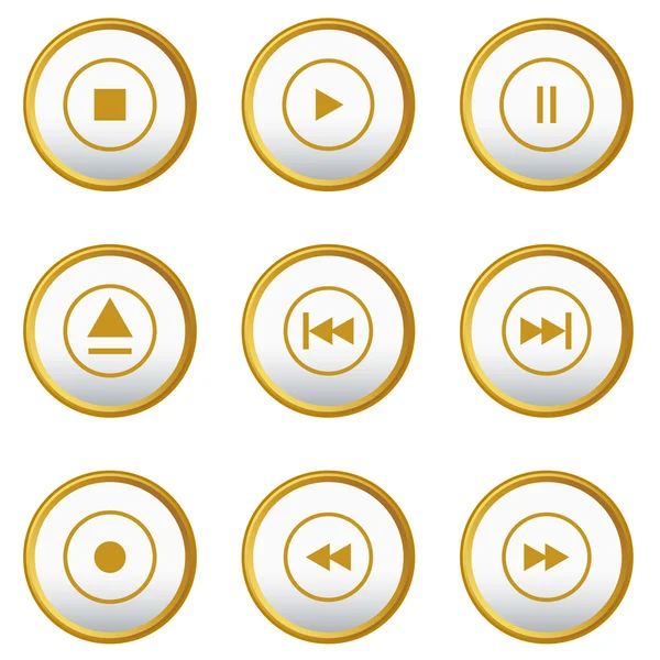 Player icons set — Stock Vector