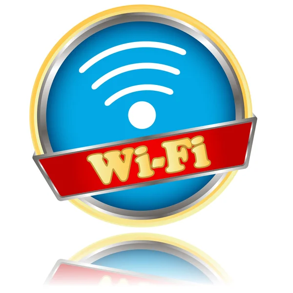 Blaues Wifi-Symbol — Stockvektor