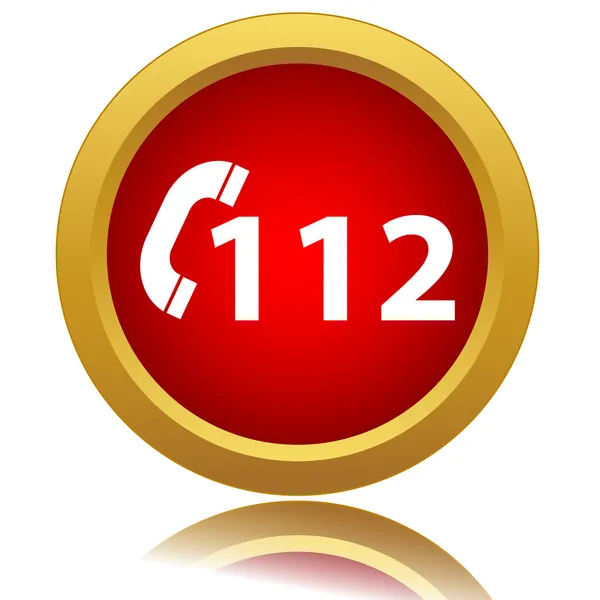 112 icône rouge — Image vectorielle