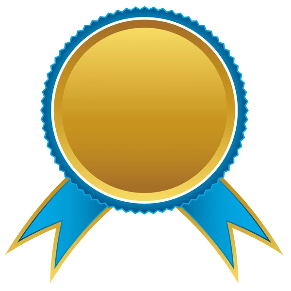 Prix des rubans bleu et or, illustration vectorielle — Image vectorielle