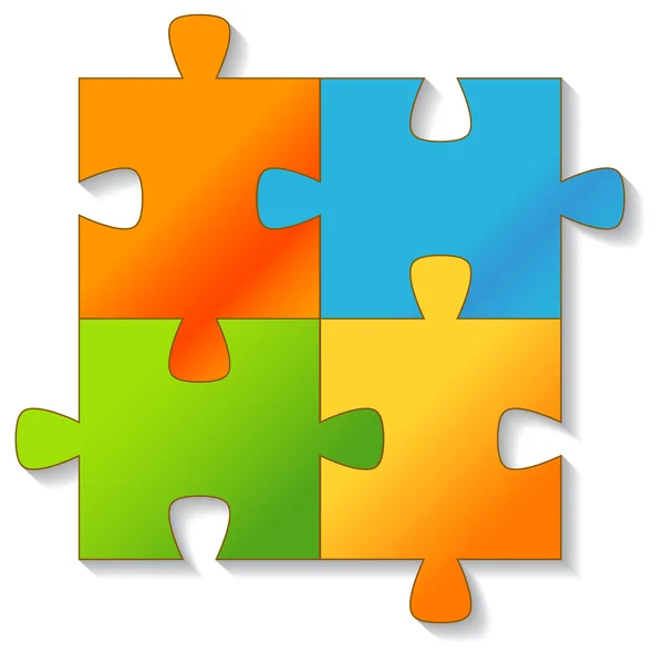 Jigsaw Puzzle. Vector. — Stock Vector