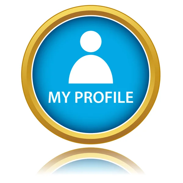 Ícone de perfil azul — Vetor de Stock